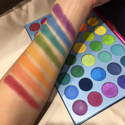 BestLand 39 Color Rainbow Eyeshadow Palette - Professional Makeup Matte Metallic Shimmer Eye Shadow Palettes - Ultra Pigmented Powder Bright Vibrant Colors Shades Cosmetics Set