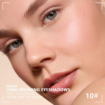 HHLTOH 4 Colors Vanilla Nude Eyeshadow Palette, Light Beige Pink Ivory White Quads, Matte & Shimmer Soft Blendable Eye Shadow, Natural Everyday Makeup for Mature Skin, Vegan, Sombras de Ojos